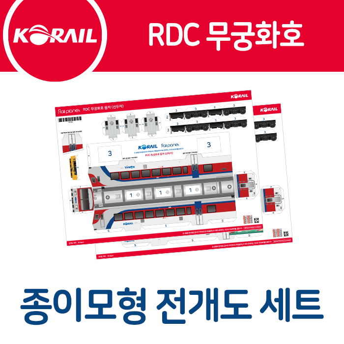 Rdc 무궁화호 종이모형 전개도 세트 (1607777007) | 레일플래닛